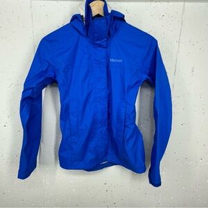 Marmot Women’s size XS Royal Blue Rain Hooded Jacket Read